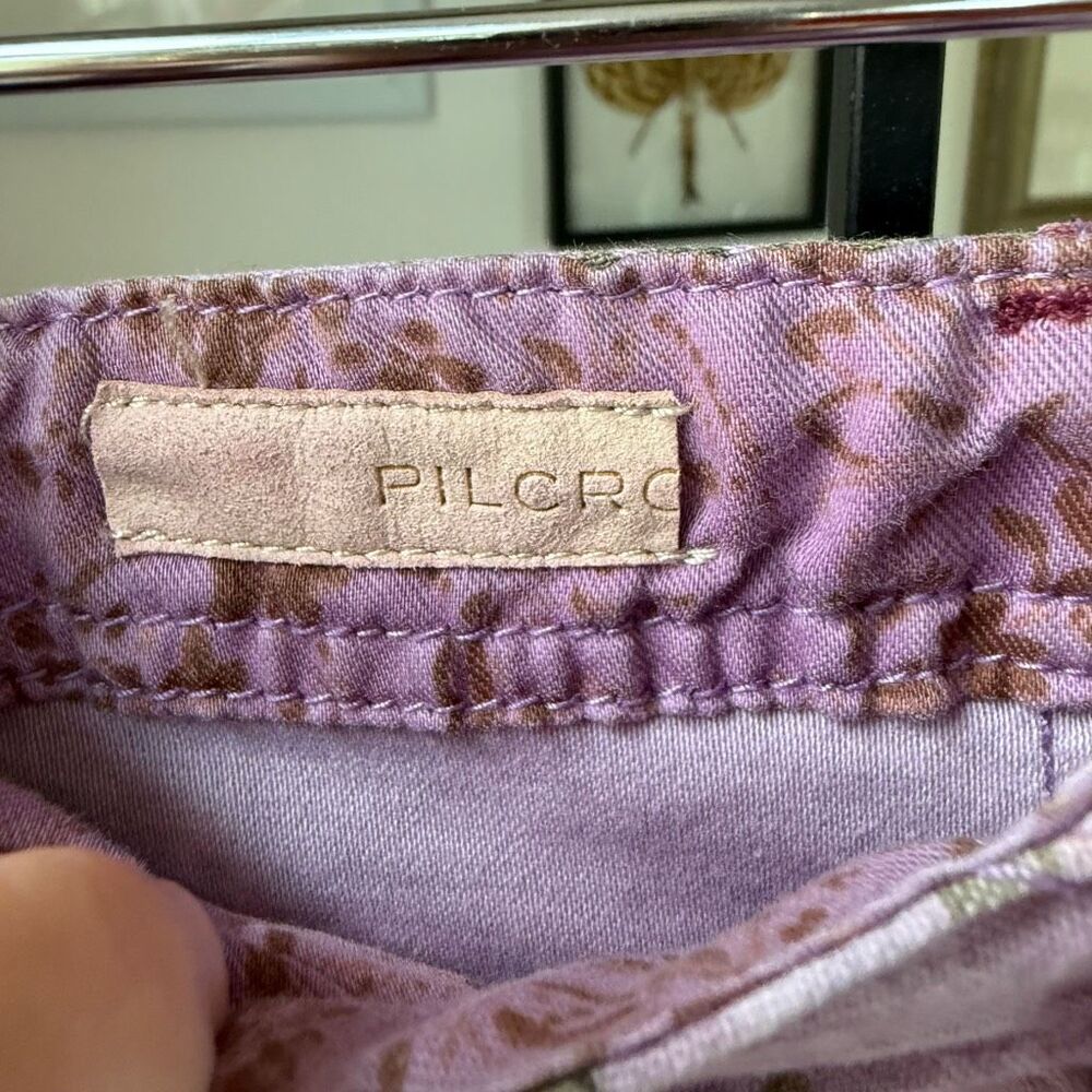 Pilcro Anthropologie Purple Floral Shorts 25 - Picture 6 of 10